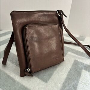 Fossil small crossbody purse. Fossil key charm.